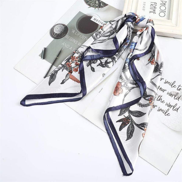 Floral Print Scrunchies Hair Scarf Bohemia Women Ribbon Hairbands Streamers Bow Hair Rope Ties Holder Ponytail Hair Accessories