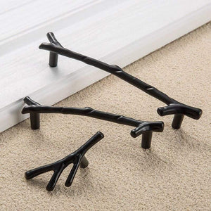 96/128mm Fashion Tree Branch Furniture Handle Drawer Knobs Black Silver Bronze Kitchen Cabinet Handles Door Pulls Hardware