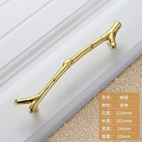 96/128mm Fashion Tree Branch Furniture Handle Drawer Knobs Black Silver Bronze Kitchen Cabinet Handles Door Pulls Hardware