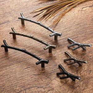 96/128mm Fashion Tree Branch Furniture Handle Drawer Knobs Black Silver Bronze Kitchen Cabinet Handles Door Pulls Hardware