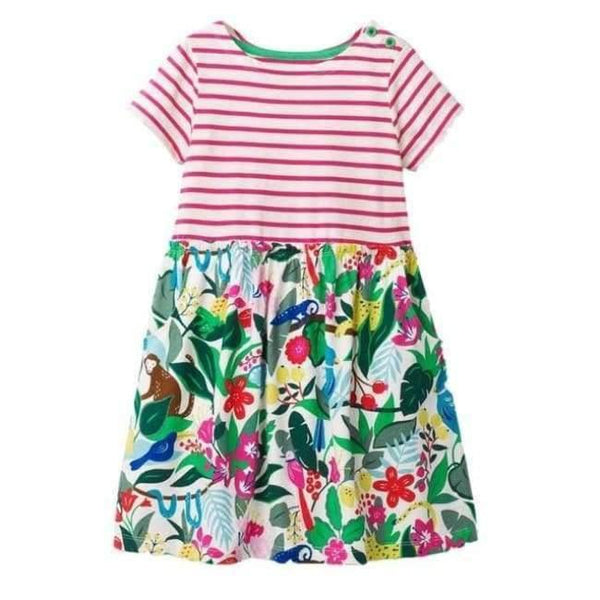 Planet Gates 96 / 18M Girls Summer Dress  Brand Animal Unicorn Princess Dress Children Costume for Kids Clothes Flamingo Baby Dress 1-6T