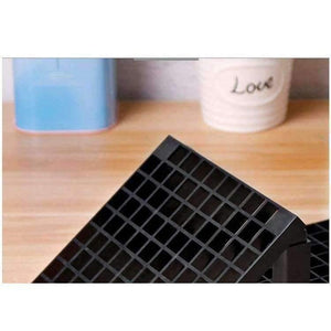 Planet Gates 96 Holes Grey Penholder Painting Brush Pen Holder Rack Display Stand Support Holder Paint Brush For Drawing Art Supplies