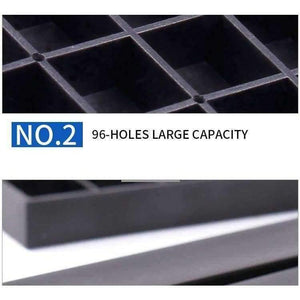 Planet Gates 96 Holes Grey Penholder Painting Brush Pen Holder Rack Display Stand Support Holder Paint Brush For Drawing Art Supplies