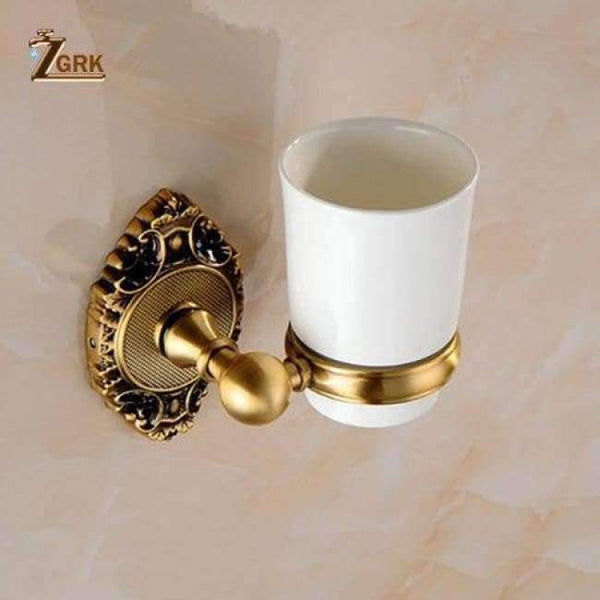 Planet Gates 9612 ZGRK Bathroom Accessories Towel Bar Paper Holder Double Toothbrush Holder Bath towel back Towel ring Bathroom Sets