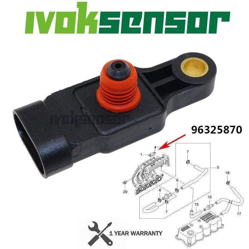Planet Gates 96325870 Manifold Absolute Pressure MAP Sensor Fits Chevrolet Fits Spark, Aveo, Matiz daewoo Kalos 05-06 25184083