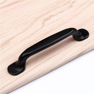 Durable Aluminum Alloy Black Door Handle For Furniture Drawer Kitchen Cupboard Cabinet Drawer Pull Knobs Single Hole/96/128mm