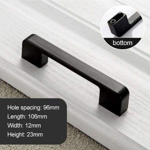 Planet Gates 96mm Hole spacing 96-320mm Cabinet Handle and Knobs Drawer Simple Pull Chest Bookcase Furniture Door Handles Wardrobe Garderobe Hardware Black