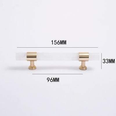 Natural Marble/Crystal + Brass T Bar Cabinet Handle And Knobs Kitchen Cupboard Door Pulls Furniture Handle Dresser Knob Hardware