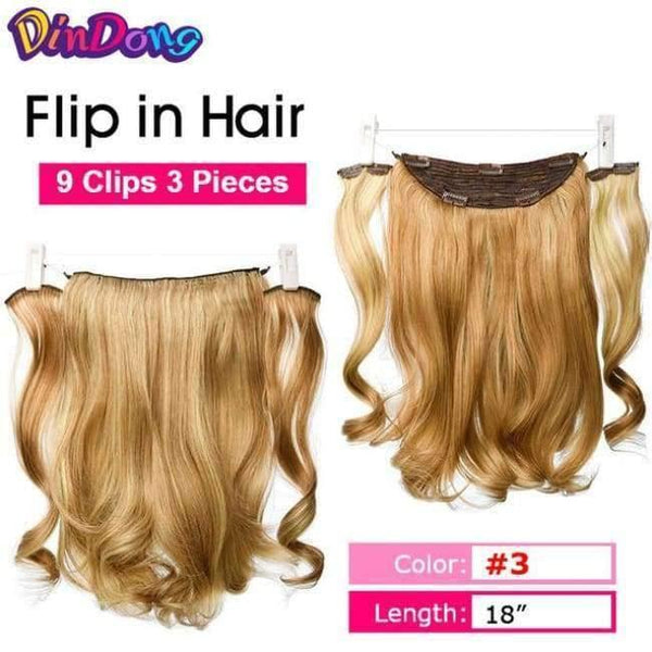 Planet Gates #99 / 24inches Synthetic Fish Line Hair Wavy Clip in Hair Extensions 3/4 Half Wig 3 Styles Available Premium Heat Resistant Hair