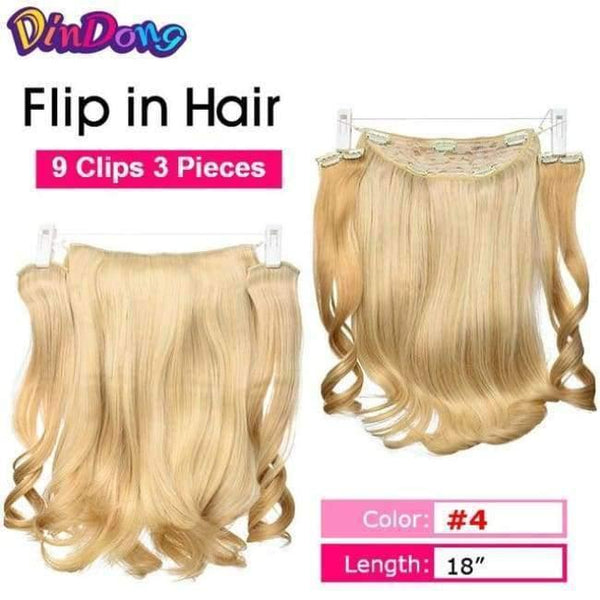 Planet Gates #99J / 24inches Synthetic Flip In Hair Wavy Clip in Hair Extensions 3/4 Half Wig 3 Styles 50 Colors Available Premium Heat Resistant