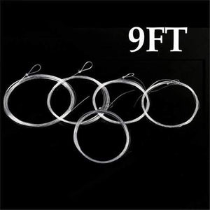 Planet Gates 9FT / 0X 7.5ft-15ft 0X-7X Tapered Leader with Loop Nylon Leader Clear Fly Fishing Line