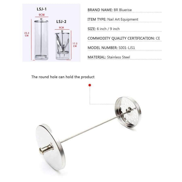 Planet Gates 9inch 6 inch / 9 inch Nail Tools Sterilizer Jar Glass Nail Disinfection Cup Manicure Tool Disinfection Jar Sterilization Container