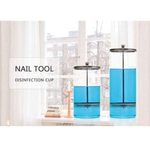 Planet Gates 9inch 6 inch / 9 inch Nail Tools Sterilizer Jar Glass Nail Disinfection Cup Manicure Tool Disinfection Jar Sterilization Container