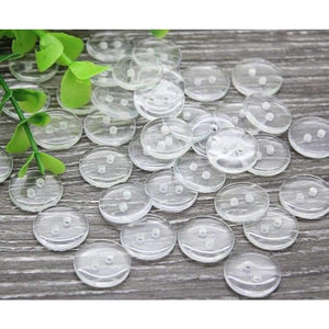 Planet Gates 9mm/10mm/11mm/12mm Sewing Accessories 1000pcs Transparent Bread Resin Buttons For Baby Clothing Pad Accessoires Wholesale