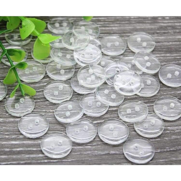 Planet Gates 9mm/10mm/11mm/12mm Sewing Accessories 1000pcs Transparent Bread Resin Buttons For Baby Clothing Pad Accessoires Wholesale