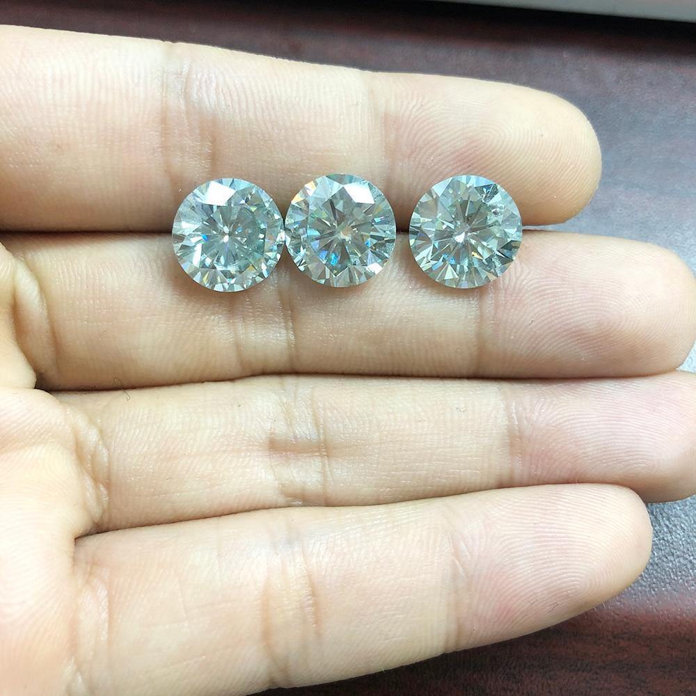 Planet Gates 9mm 3ct Carat Diamond equivalent weight Stunning IJ Color Moissanite Loose Lab Grown Gemstone Beads Luxury Jewelry