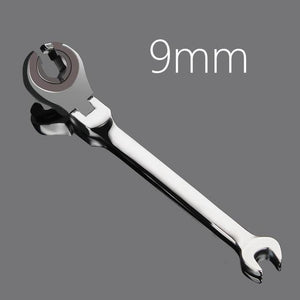 Planet Gates 9mm Activity Fixed Or Active Dual-Use Fast Plum Opening Ratchet Spanners Pipe Wrench 72 Tooth Chrome Vanadium Alloy Steel Car Repair Tools