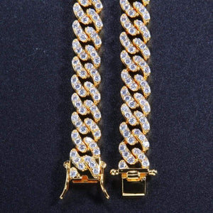 Planet Gates 9mm Cubic Zirconia Cuban Link Bracelets For Men Women Fashion Hiphop Gold Silver Color Bling Bracelet Jewelry Drop shipping