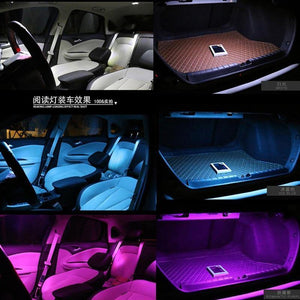 Planet Gates 9PC Error Free White Interior LED Light Package Kit For Mitsubishi pajero 2007-2014 accessories reading door lights white blue