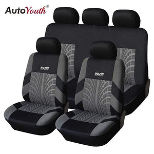 Planet Gates 9PCS and 4PCS Universal Car Seat Cover Fit Most Cars with Tire Track Detail Car Styling Car Seat Protector