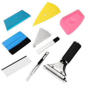 Planet Gates 9Pcs Car window repair tool Set Vinyl Car Film Wrap Tool Kit universal for Auto Fiber Glass Window Tint Tool Scrapers