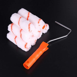 9pcs Multifunction Wall Paint Roller DIY Brush Set Roller Paint Brush Handle Tool Foam Brush Home Office Room Tool