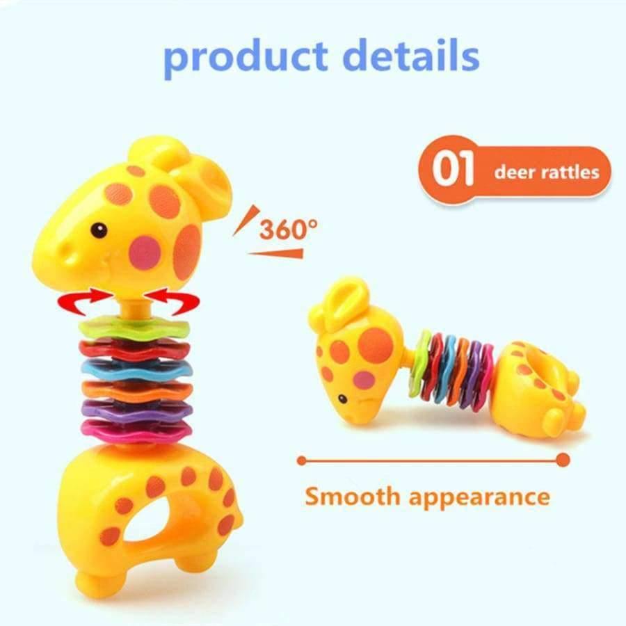 Planet Gates China 9pcs Newborn baby toy hand bell combination gift box bottle rattles bells big bottle baby wrist teeth bite bell toys Kids  toys