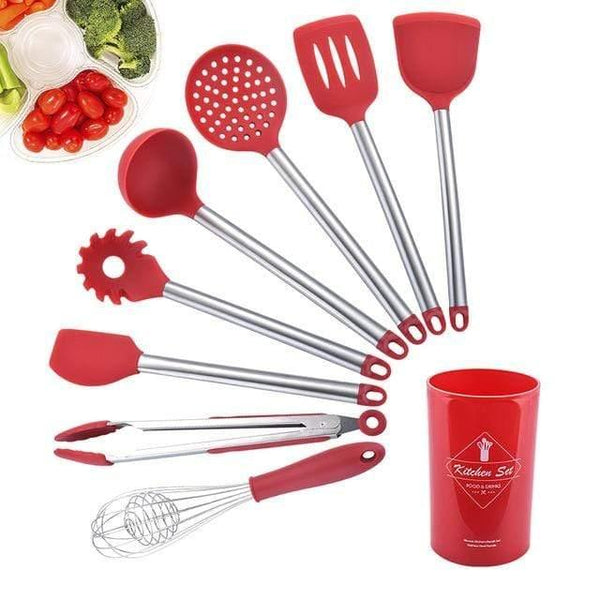 Kitchen Tools Silicone Cooking Utensils set kitchenware Spoon Spatula Ladle Egg Beaters Dinnerware Set Cooking Tools Accessories