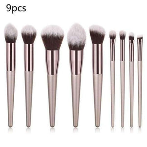 Planet Gates 9pcs1 Champagne Makeup Brushes Set For Foundation Powder Blush Eyeshadow Concealer Large Make Up Brush Cosmetics Beauty Tool 25