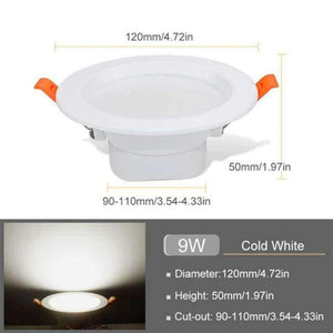 Planet Gates 9W Cold White LED Downlight 3W 5W 9W 12W 20W Recessed Led Spot Lights Downlight 220V Warm White Cold White Changeable Color Home Spot Lighting