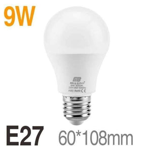 Planet Gates 9W E27 / Studená bílá [MingBen]LED žárovky E27 E14 220V žárovka Smart IC Reálný výkon 3W 5W 7W 9W 12W 15W 18W Vysoký jas Lampada LED Bombilla