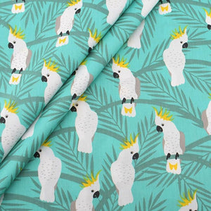 Planet Gates A 1 piece / 50x160cm Cartoon Jungle Parrot Series,Printed Twill Cotton Fabric, For DIY Sewing Quilting Baby & Children's Bed Clothes Material