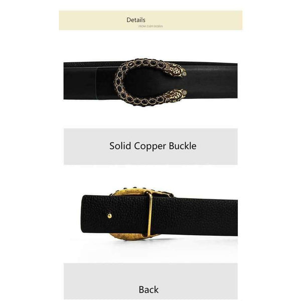 Planet Gates A / 100cm Designer Luxury Brand Belts For Men Genuine Leather Belts Women Tiger Head Water Drill Copper Buckle Cowhide Belt For Jeans