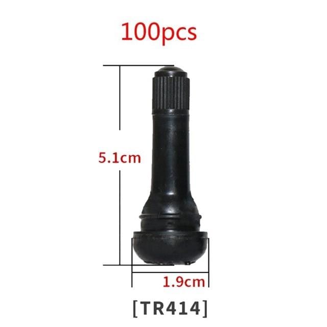 Planet Gates 100Pcs TR414/TR413/TR412 Rubber Tire Valve Cap Car Truck Tubeless Tyre Valve Stem Cover