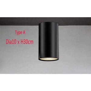 Planet Gates A 10x30cm LED 5W / Warm White Contemporary Black/White Cylinder Aluminum modern LED Ceiling Lights lustre Exhibition Office Dome Light Commercial Light