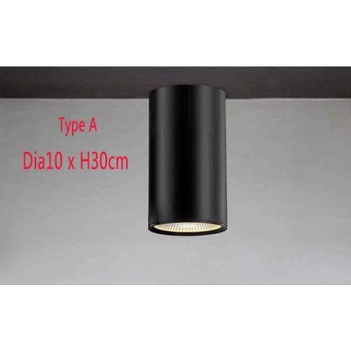 Planet Gates A 10x30cm LED 5W / Warm White Contemporary Black/White Cylinder Aluminum modern LED Ceiling Lights lustre Exhibition Office Dome Light Commercial Light