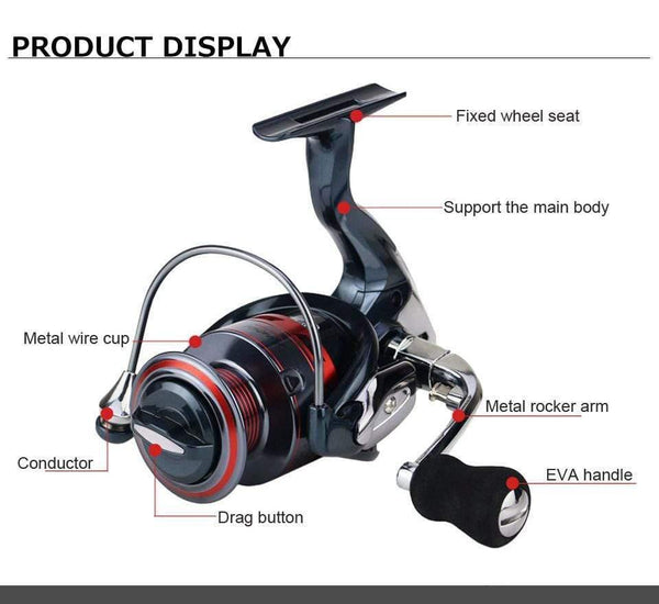 Planet Gates A / 14 / 1000 Series FISH 13+1BB Spinning Fishing Reel Metal XS1000 - 7000 Series Spinning Reel Fishing