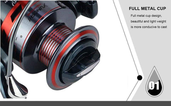 Planet Gates A / 14 / 1000 Series FISH 13+1BB Spinning Fishing Reel Metal XS1000 - 7000 Series Spinning Reel Fishing