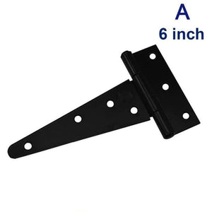 1PCS T Shaped Door Shed Garden Wooden Gate Cabinet Hinge for 4/6/8/10 / Door Hardware Accessories Black Iron Tee Hinged