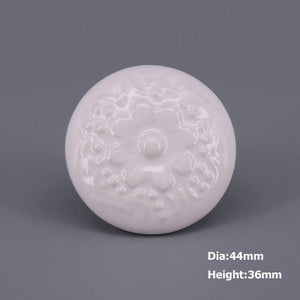 1x Classic White  Porcelain/Ceramic Drawer Pull Knob Cabinet Cupboard Door Handle Knob