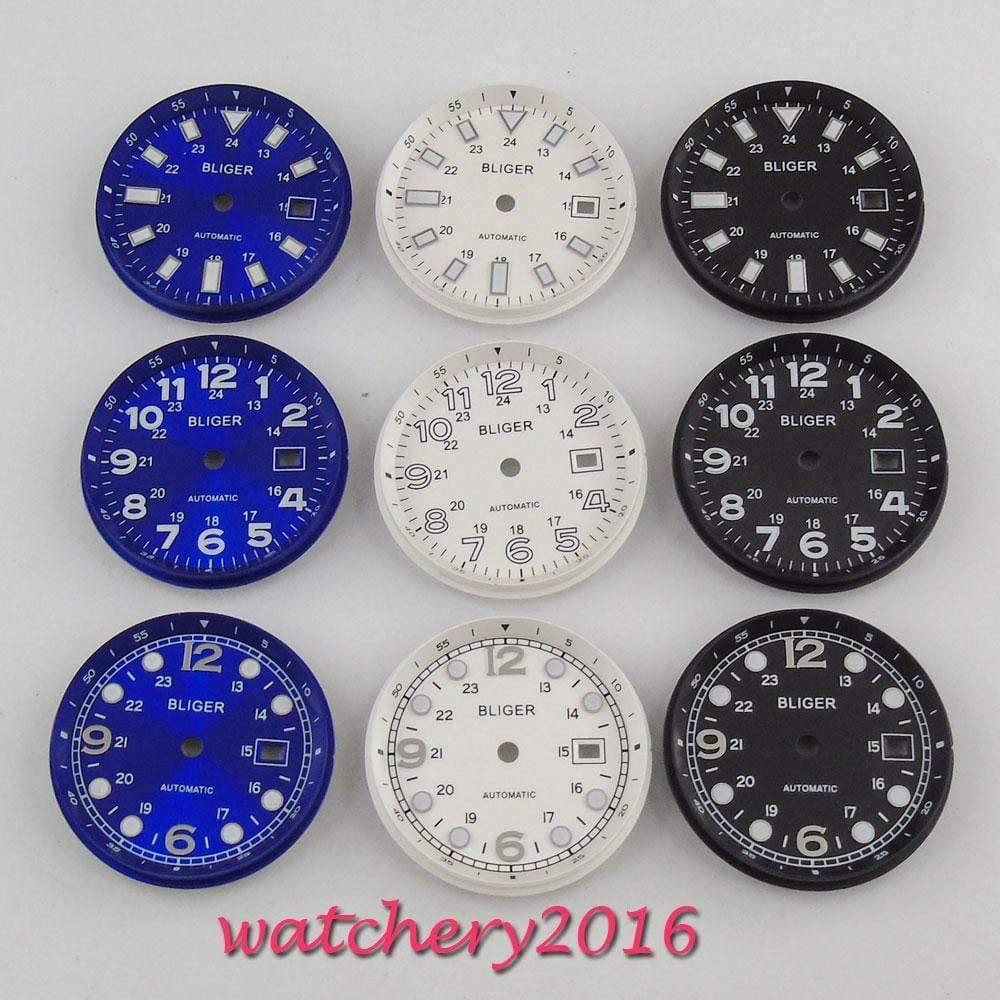 Planet Gates A 33mm Bliger Dial Date window Luminous marks fit 2824 2836 Miyota 8215 8205 821A movement men's Watch