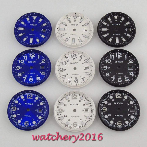 Planet Gates A 33mm Bliger Dial Date window Luminous marks fit 2824 2836 Miyota 8215 8205 821A movement men's Watch