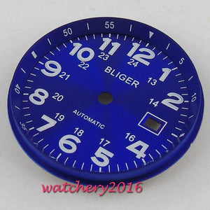 Planet Gates A 33mm Bliger Dial Date window Luminous marks fit 2824 2836 Miyota 8215 8205 821A movement men's Watch