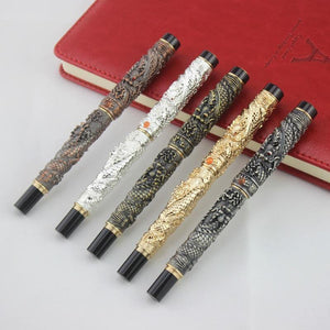 Planet Gates A 41 COPPER ROLLER BALL PEN WITH DRAGON EMBOSSMENT CRYSTAL FREE SHIPPING