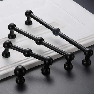 Planet Gates A 5pcs Modern Black Door Handles Elegant Drawer Pulls Door Knob Kitchen Cabinet Handles and Knobs Furniture Handle Hardware