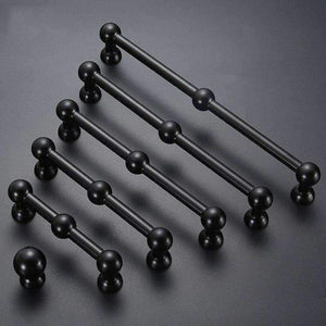 Planet Gates A 5pcs Modern Black Door Handles Elegant Drawer Pulls Door Knob Kitchen Cabinet Handles and Knobs Furniture Handle Hardware