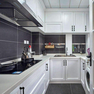 Planet Gates A 5pcs Modern Black Door Handles Elegant Drawer Pulls Door Knob Kitchen Cabinet Handles and Knobs Furniture Handle Hardware