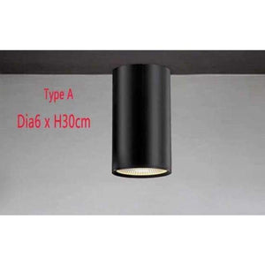 Planet Gates A 6x30cm LED 5W / Warm White Contemporary Black/White Cylinder Aluminum modern LED Ceiling Lights lustre Exhibition Office Dome Light Commercial Light