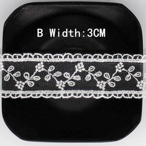 Planet Gates A 7 yards/lot White Lace Zakka DIY Ribbon Lace Cotton Ribbons for Wedding Party Clothing Decorations Arts Crafts Sewing Home Supply