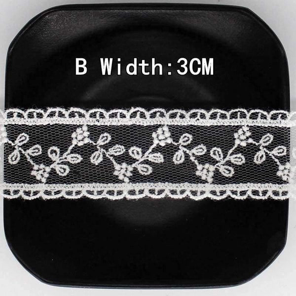 Planet Gates A 7 yards/lot White Lace Zakka DIY Ribbon Lace Cotton Ribbons for Wedding Party Clothing Decorations Arts Crafts Sewing Home Supply